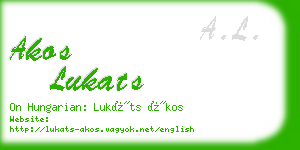 akos lukats business card